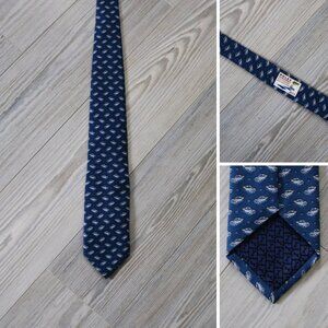 ROLEX Tie Blue Monterey Motorsports Car Print W 3" L 58" Woven in USA 100% Silk